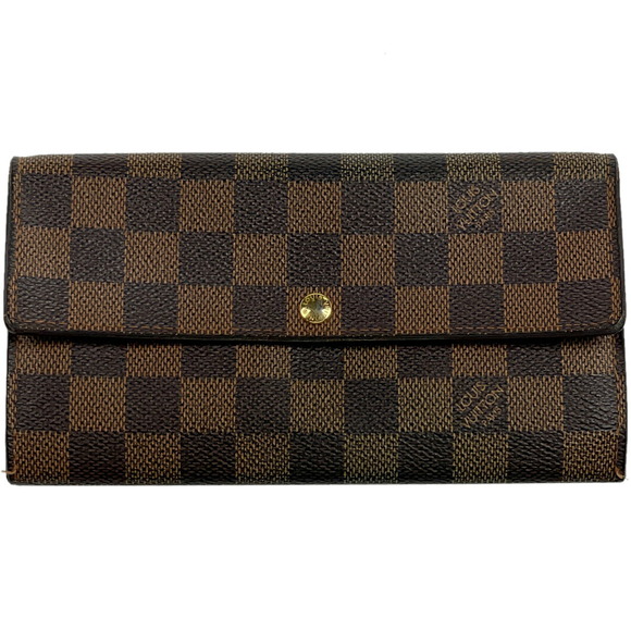 Louis Vuitton Damier Coin Billfold Sarah Wallet Brown Portefeuille - Picture 1 of 8